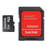 Cartão De Memória Micro Sd Sandisk 2gb Hd + Adaptador